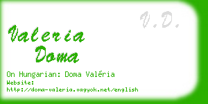 valeria doma business card